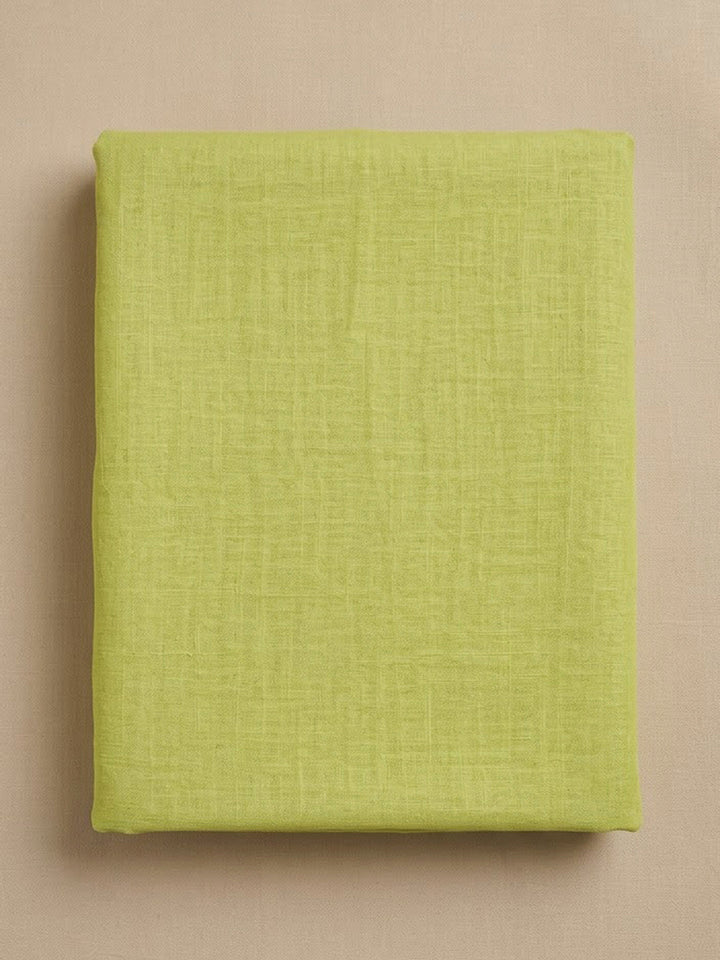 Pista Green Chanderi Embroidered Unstitched Dress Material
