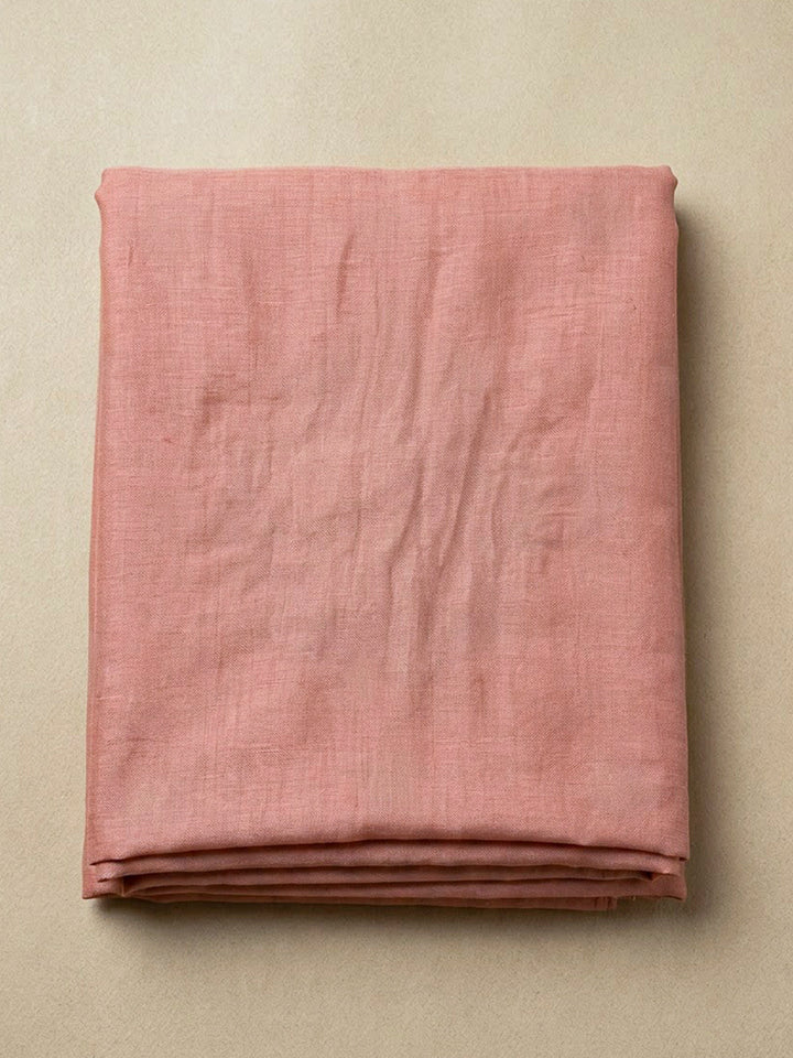 Peach Chanderi Embroidered Unstitched Dress Material
