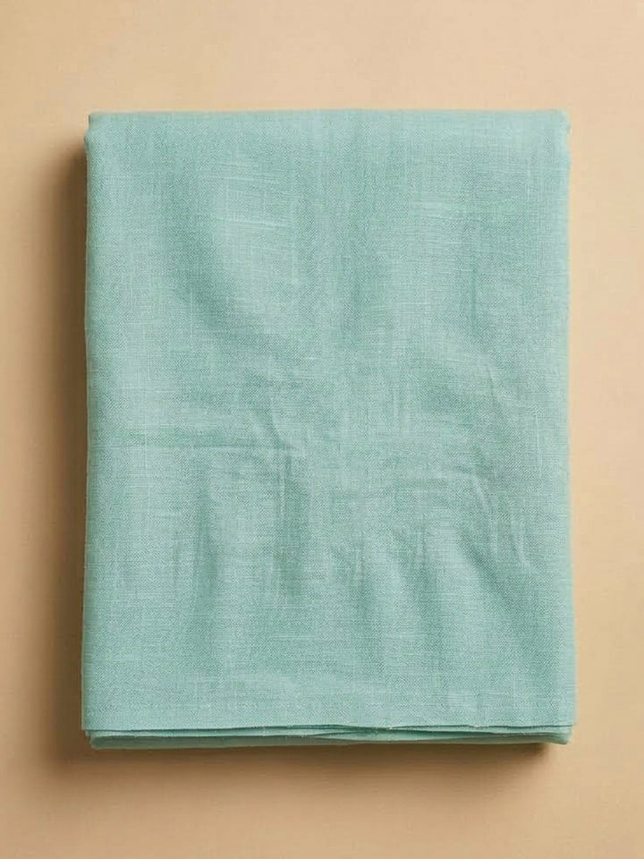Sea Green Chanderi Embroidered Unstitched Dress Material
