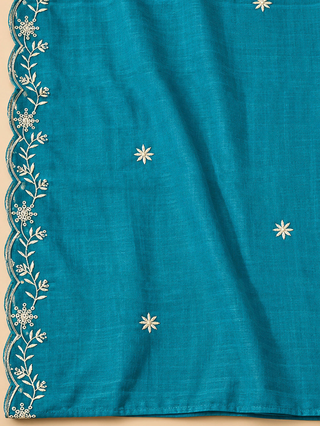 Firozee Chanderi Embroidered Unstitched Dress Material