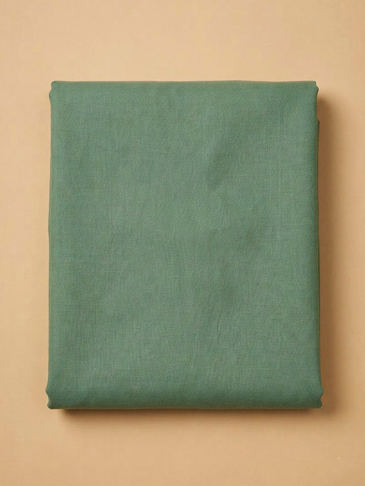Green Organza Embroidered Unstitched Dress Material