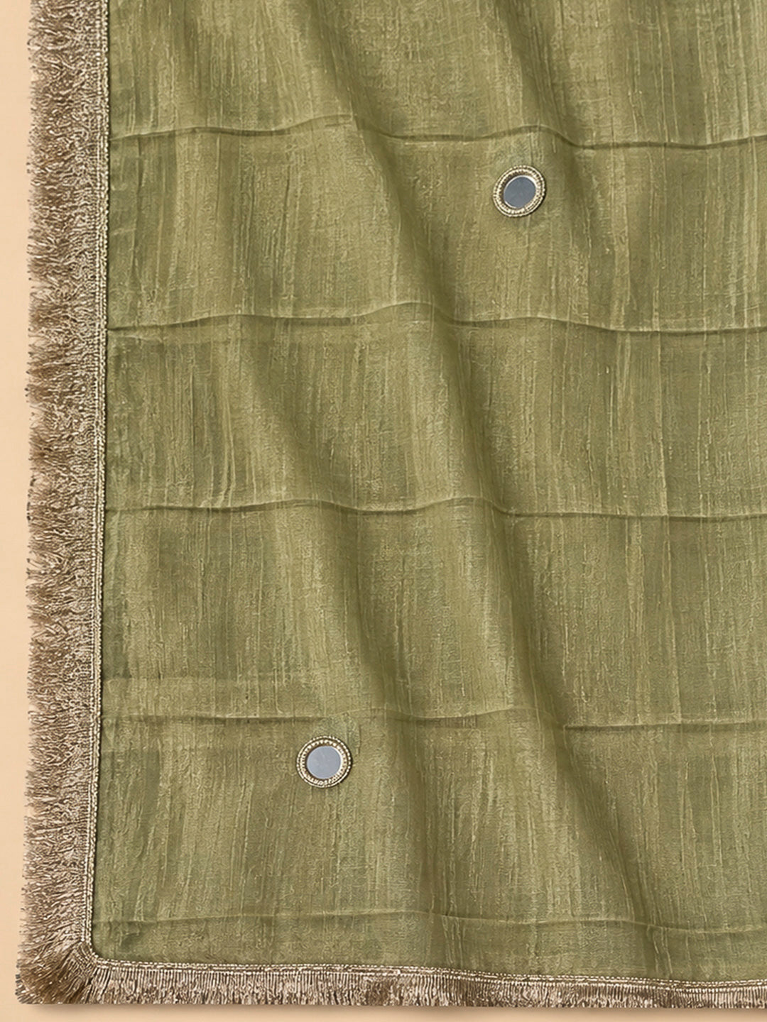 Pista Green Organza Embroidered Unstitched Dress Material