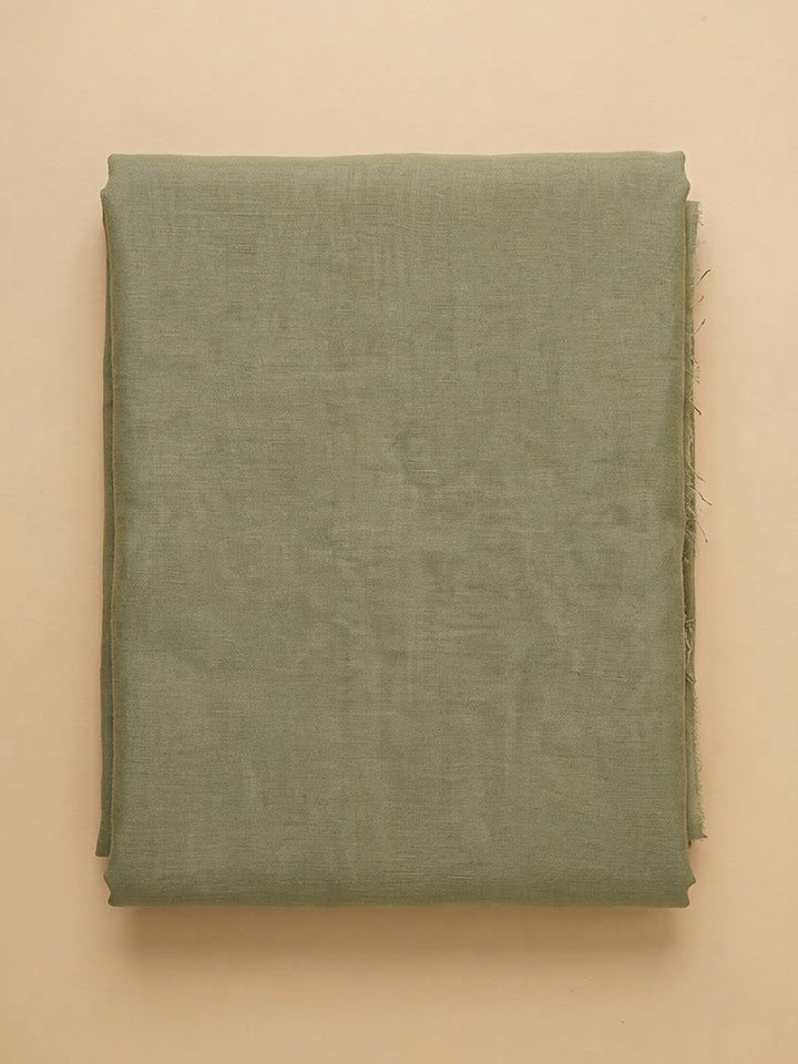 Pista Green Organza Embroidered Unstitched Dress Material