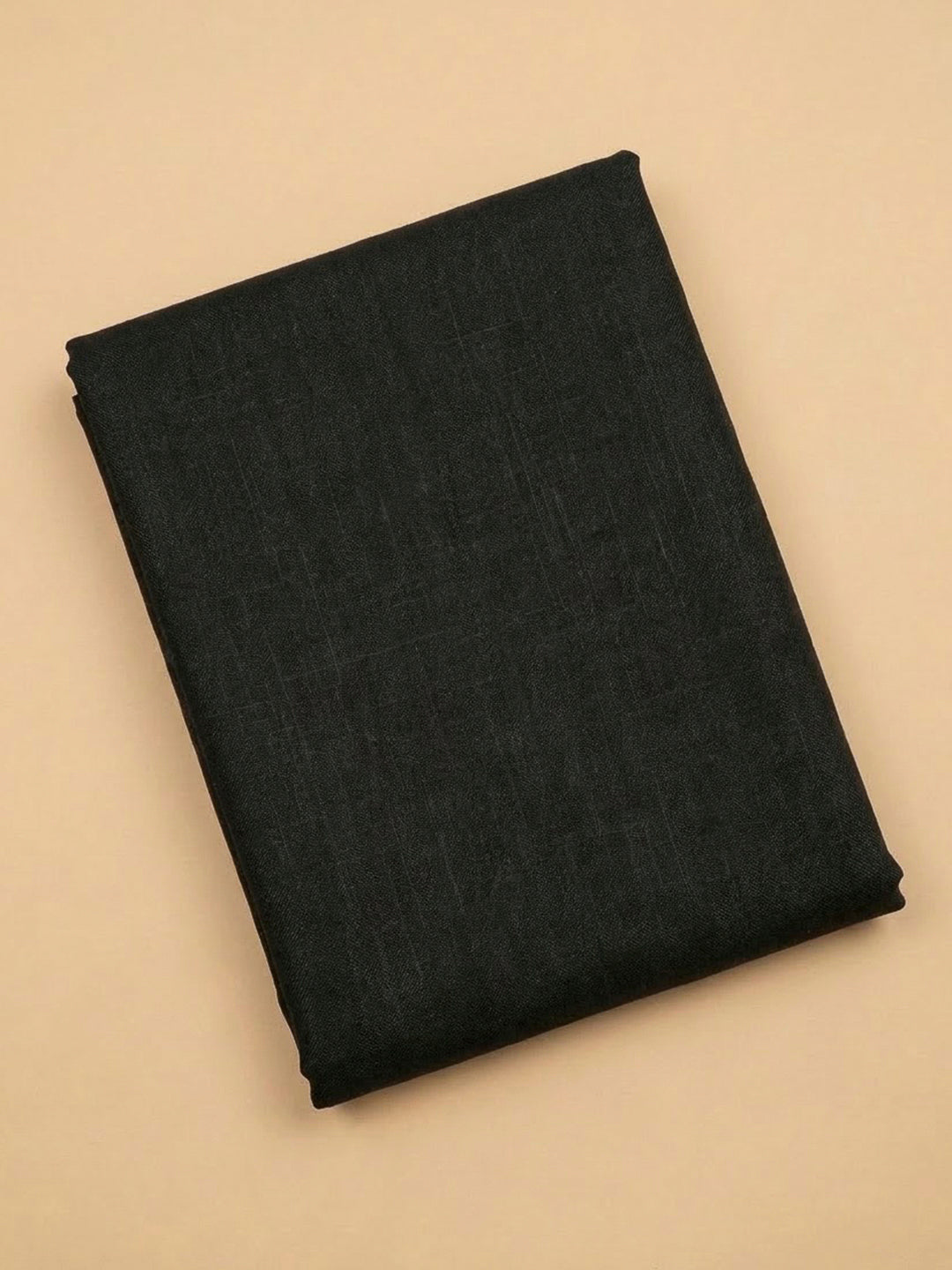 Black Cotton Blend Embroidered Unstitched Dress Material
