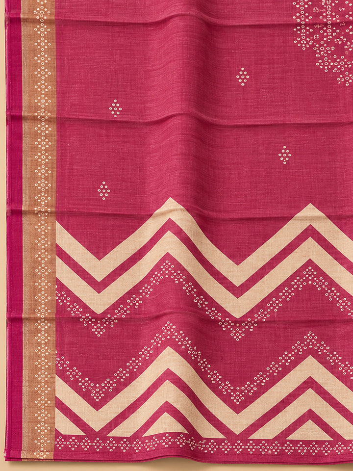 Onion Pink Cotton Blend Embroidered Unstitched Dress Material