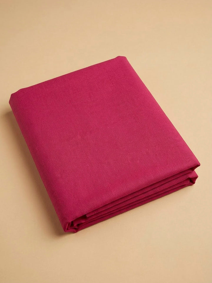 Onion Pink Cotton Blend Embroidered Unstitched Dress Material