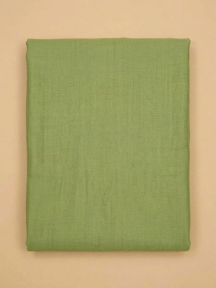 Pista Green Organza Embroidered Unstitched Dress Material