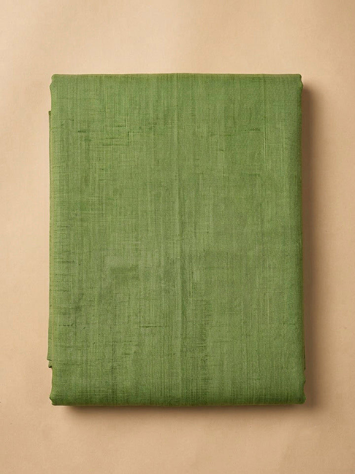 Pista Green Linen Blend Printed Unstitched Dress Material