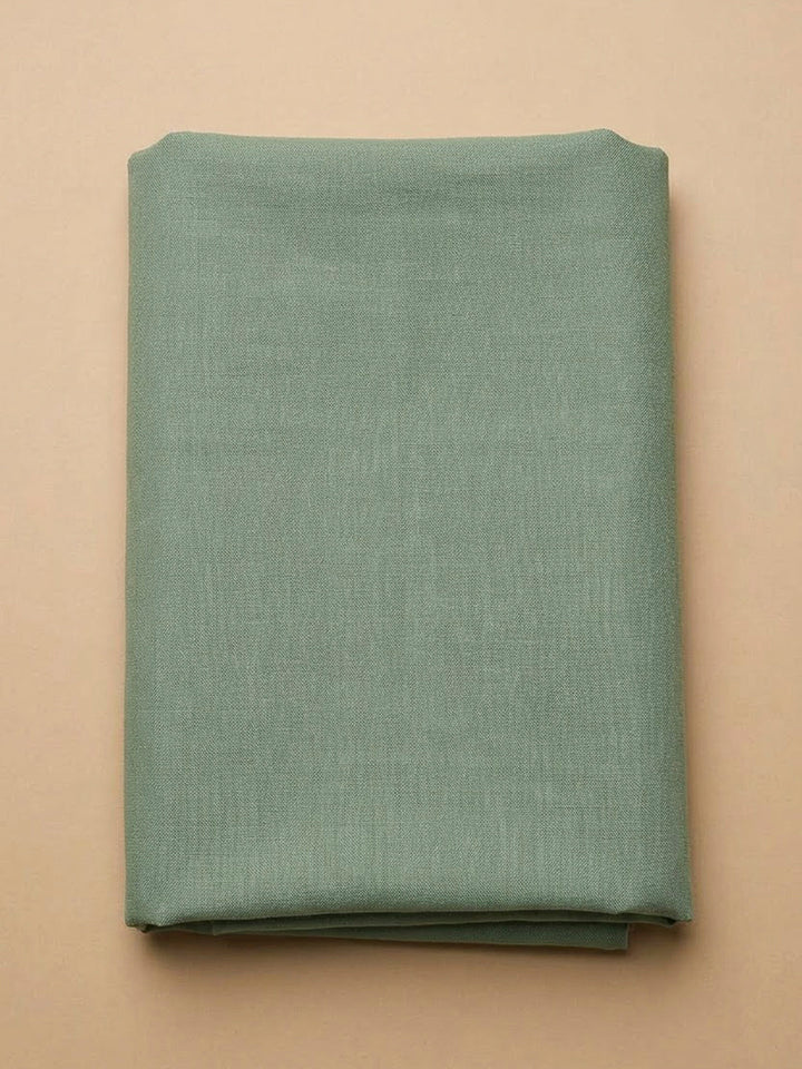 Aqua Green Chanderi Embroidered Unstitched Dress Material