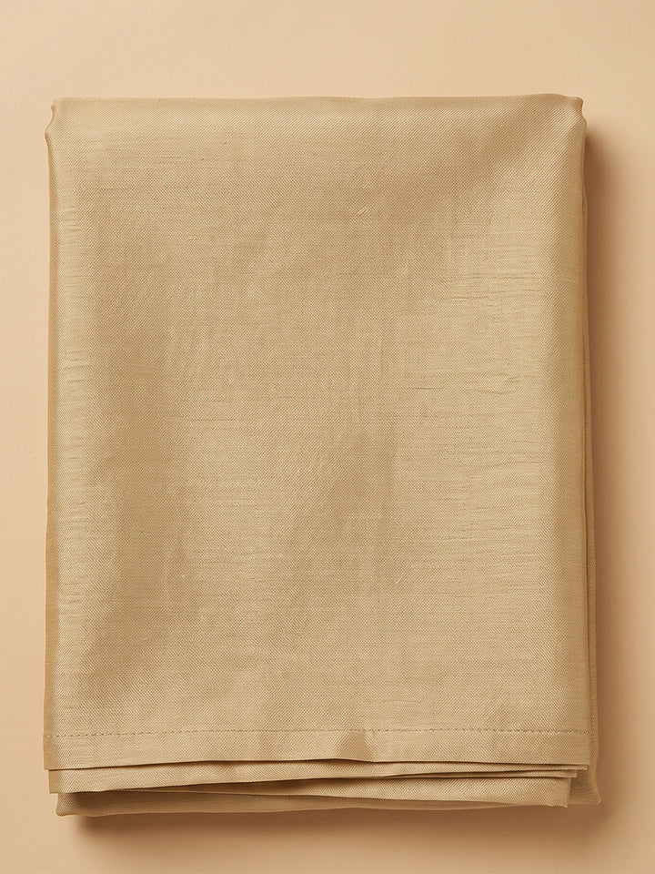 Beige Tissue Embroidered Unstitched Dress Material