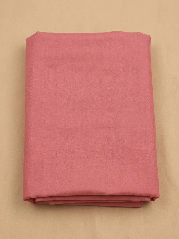 Peach Chanderi Embroidered Unstitched Dress Material