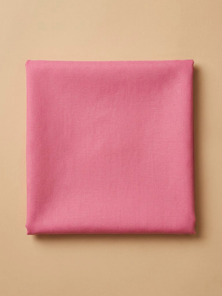 Onion Pink Chanderi Embroidered Unstitched Dress Material