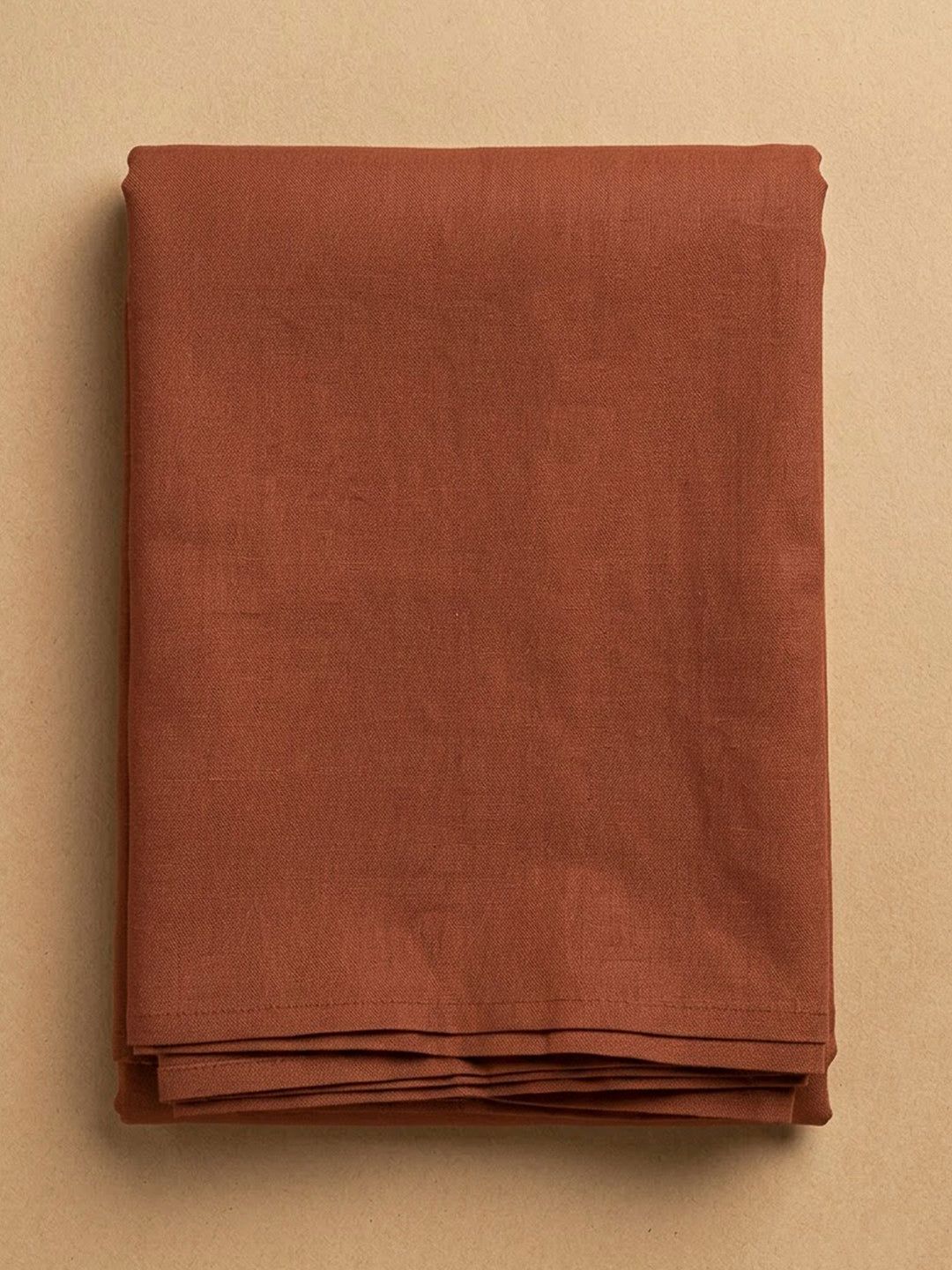 Rust Chanderi Printed Unstitched Dress Material