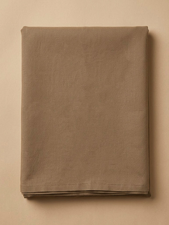 Beige Chanderi Embroidered Unstitched Dress Material