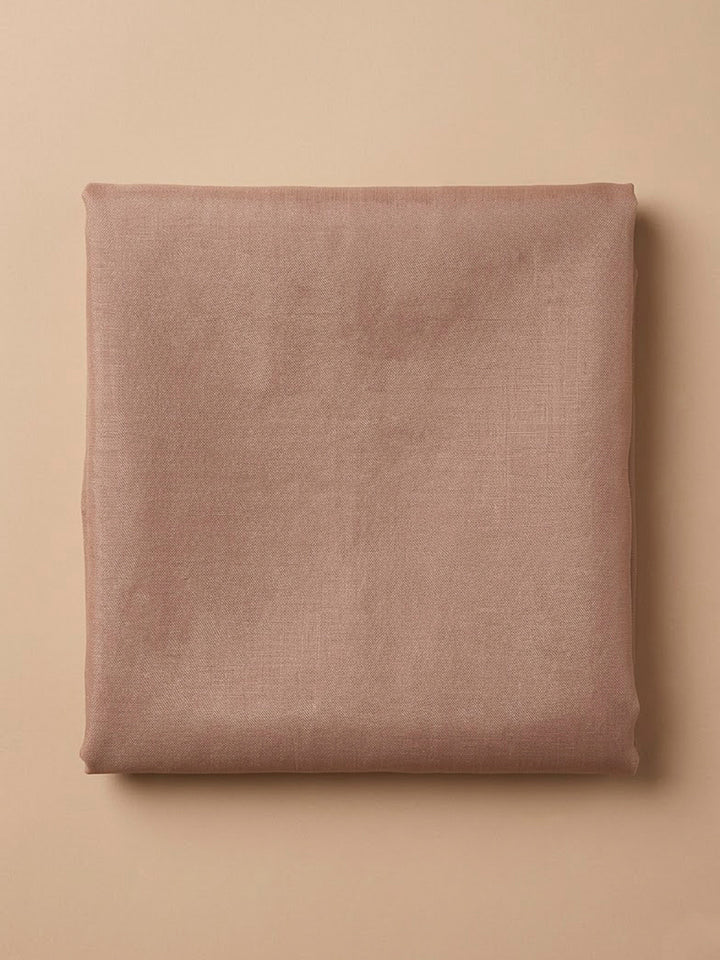 Dusty Pink Organza Embroidered Unstitched Dress Material