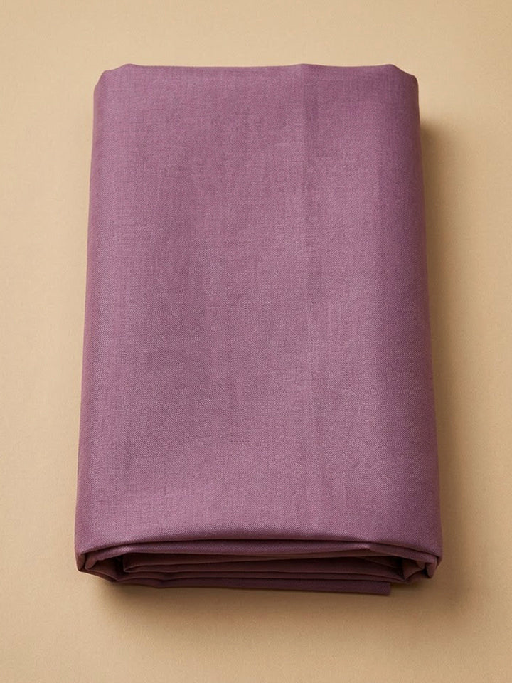 Purple Organza Embroidered Unstitched Dress Material