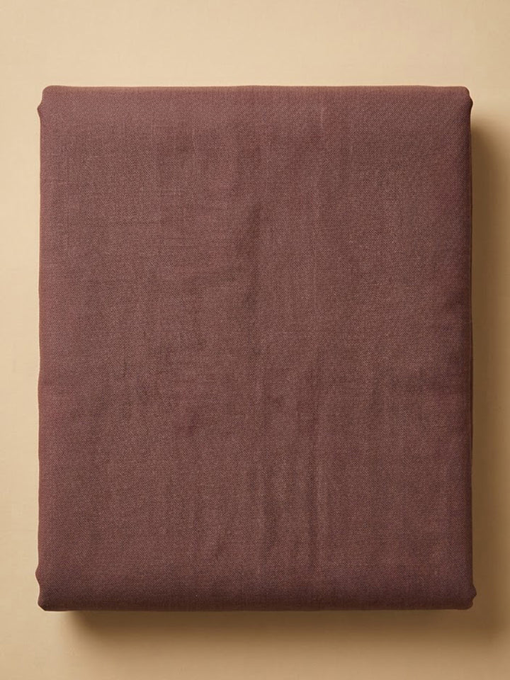 Onion-Pink Linen Blend Embroidered Unstitched Dress Material
