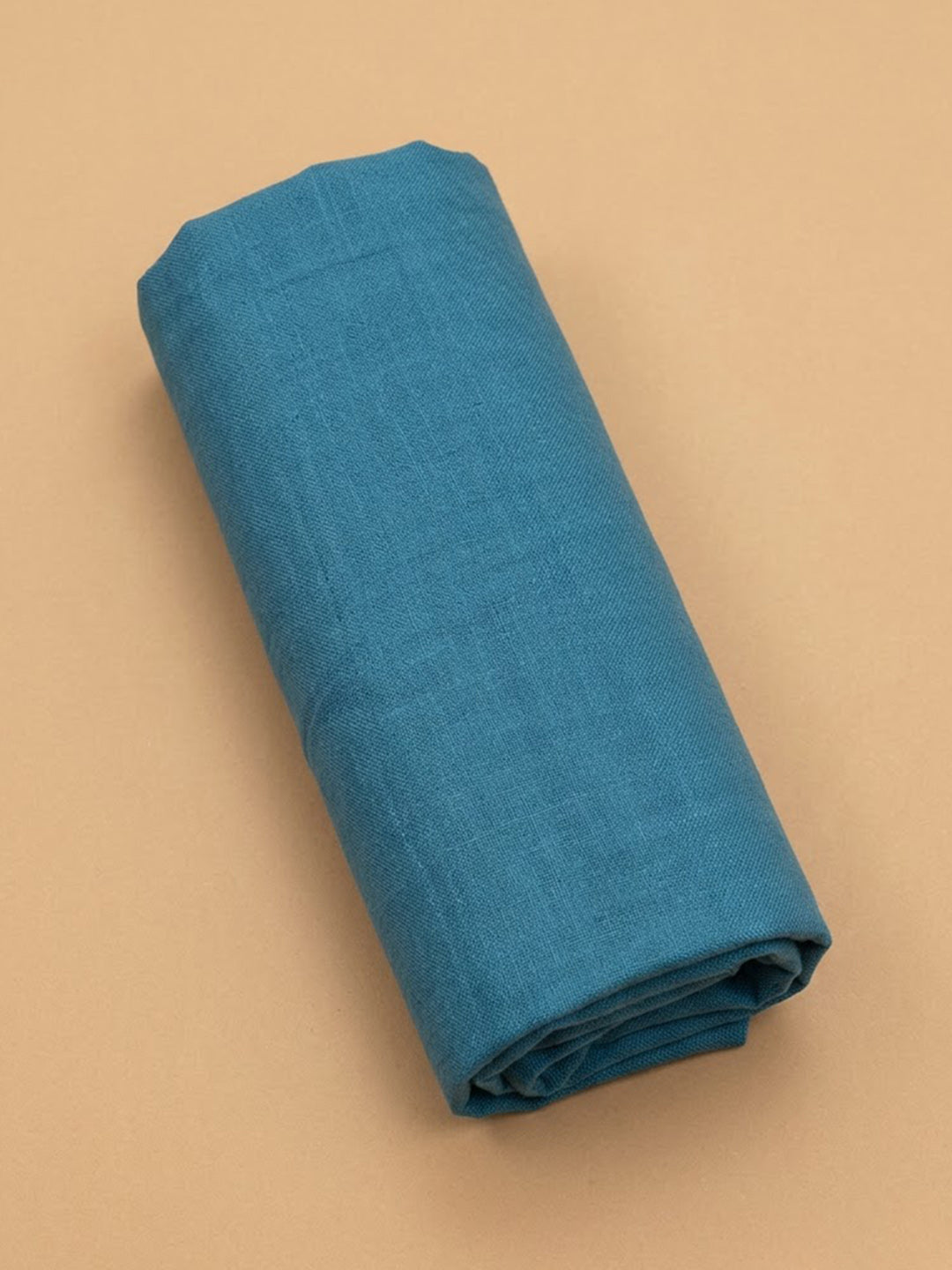 Blue Linen Blend Printed Unstitched Dress Material