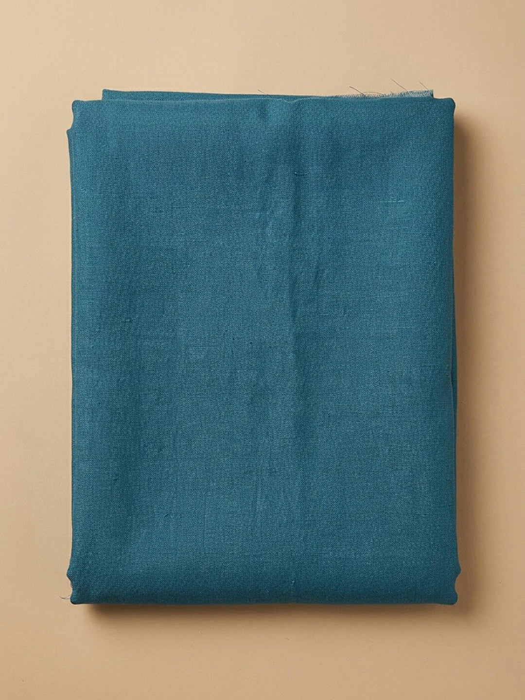Blue Linen Blend Embroidered Unstitched Dress Material