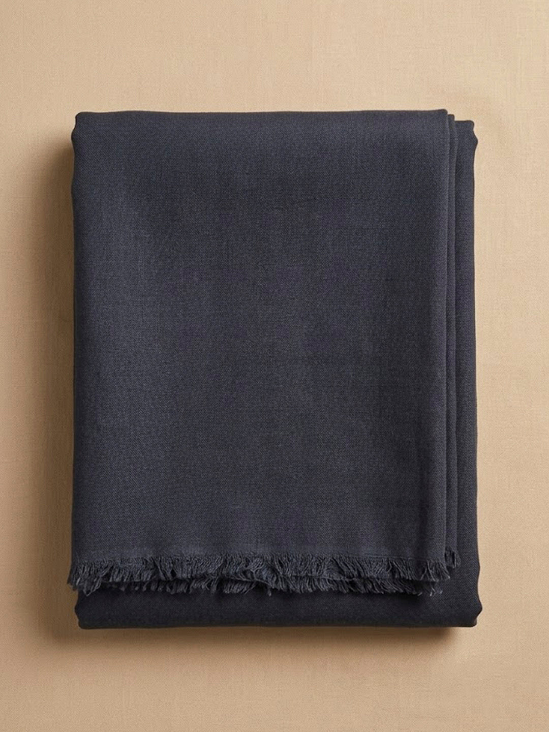 Grey Linen Blend Embroidered Unstitched Dress Material