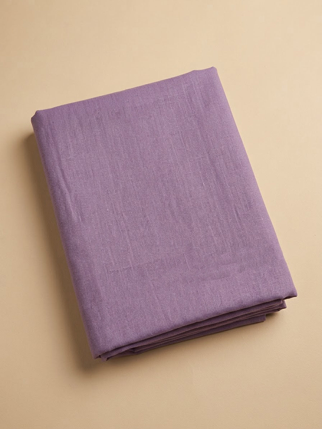Purple Linen Blend Printed Unstitched Dress Material