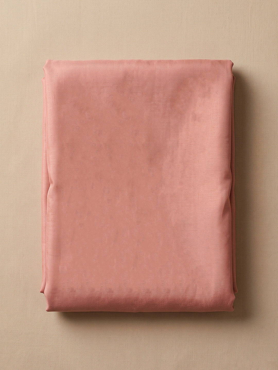 Peach Organza Embroidered Unstitched Dress Material