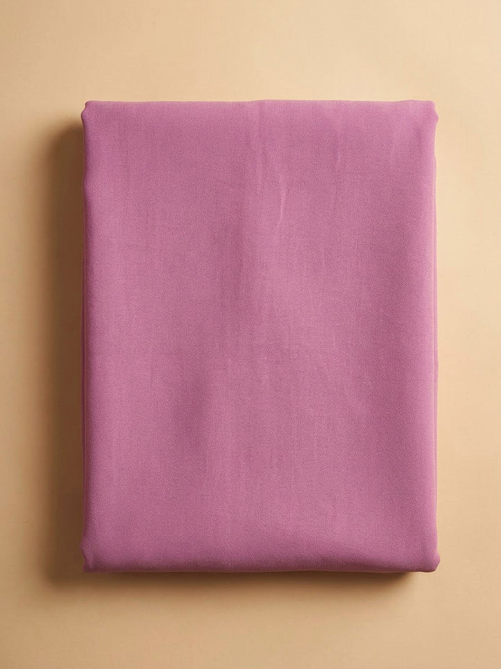 Lavender Organza Embroidered Unstitched Dress Material