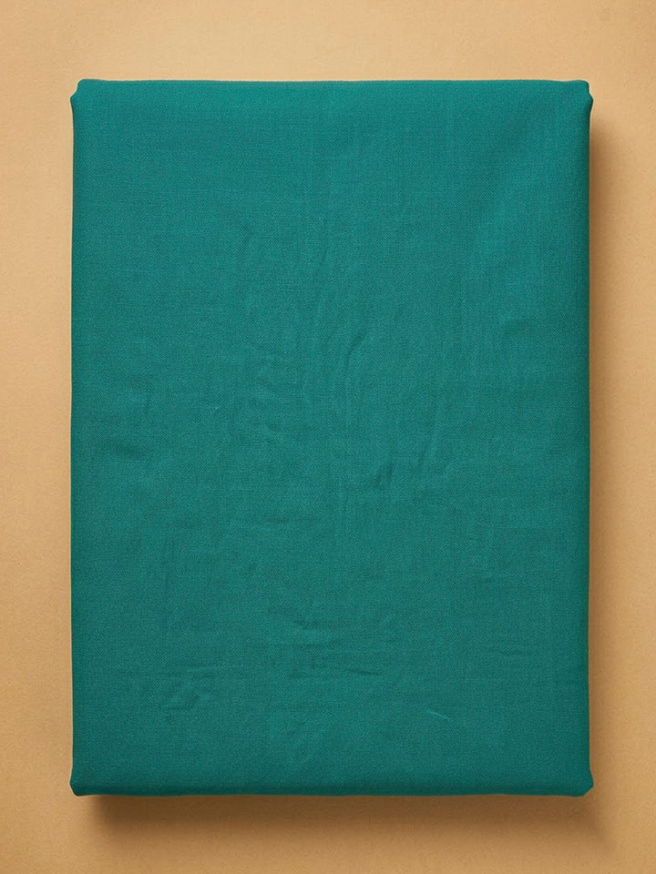 Rama Green Cotton Blend Embroidered Unstitched Dress Material