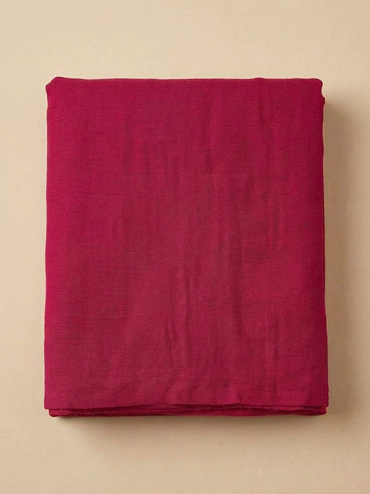 Hot Pink Cotton Blend Embroidered Unstitched Dress Material