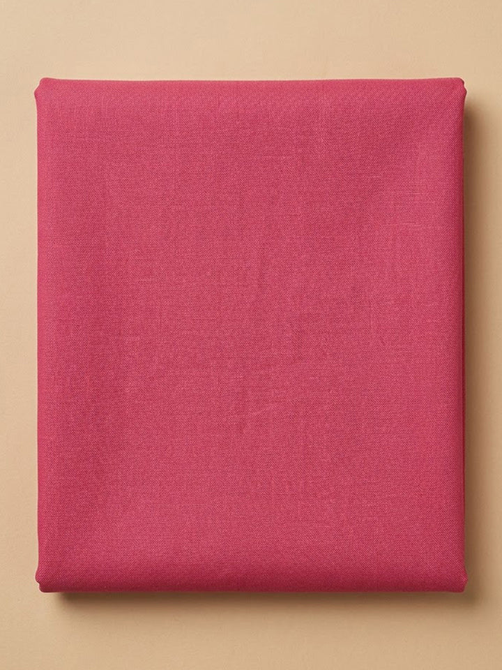 Onion-Pink Chanderi Embroidered Unstitched Dress Material
