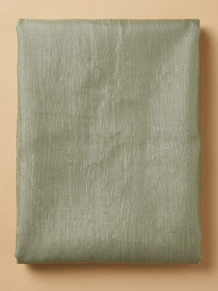 Aqua-Green Tissue Embroidered Unstitched Dress Material