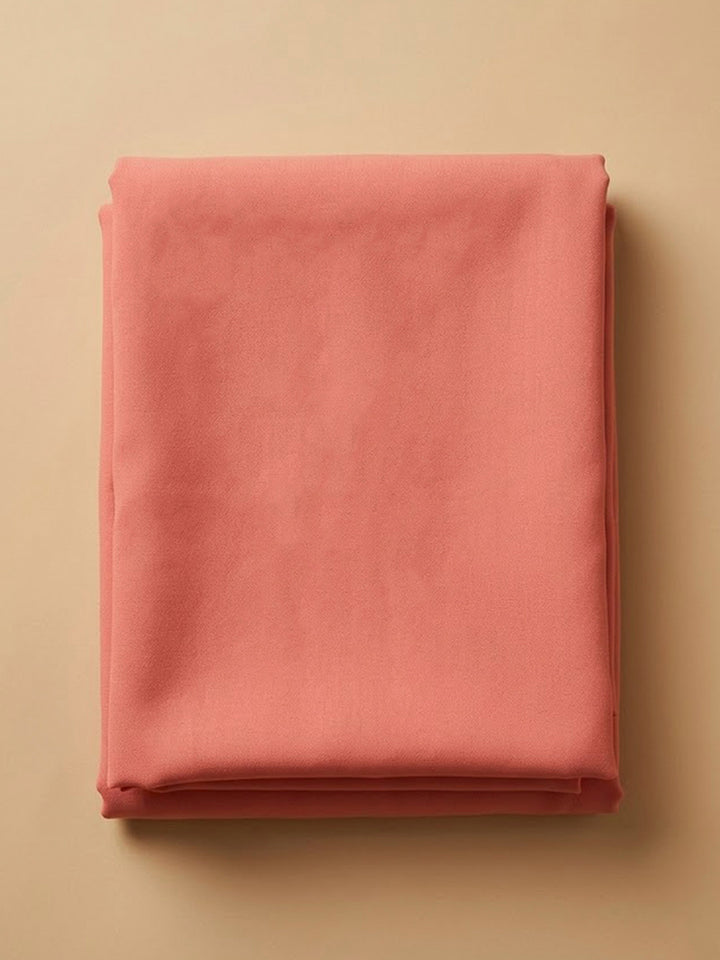 Peach Chanderi Embroidered Unstitched Dress Material