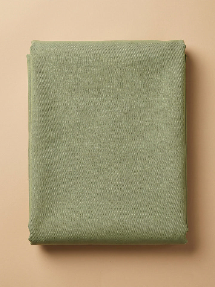 Pista Green Chanderi Embroidered Unstitched Dress Material