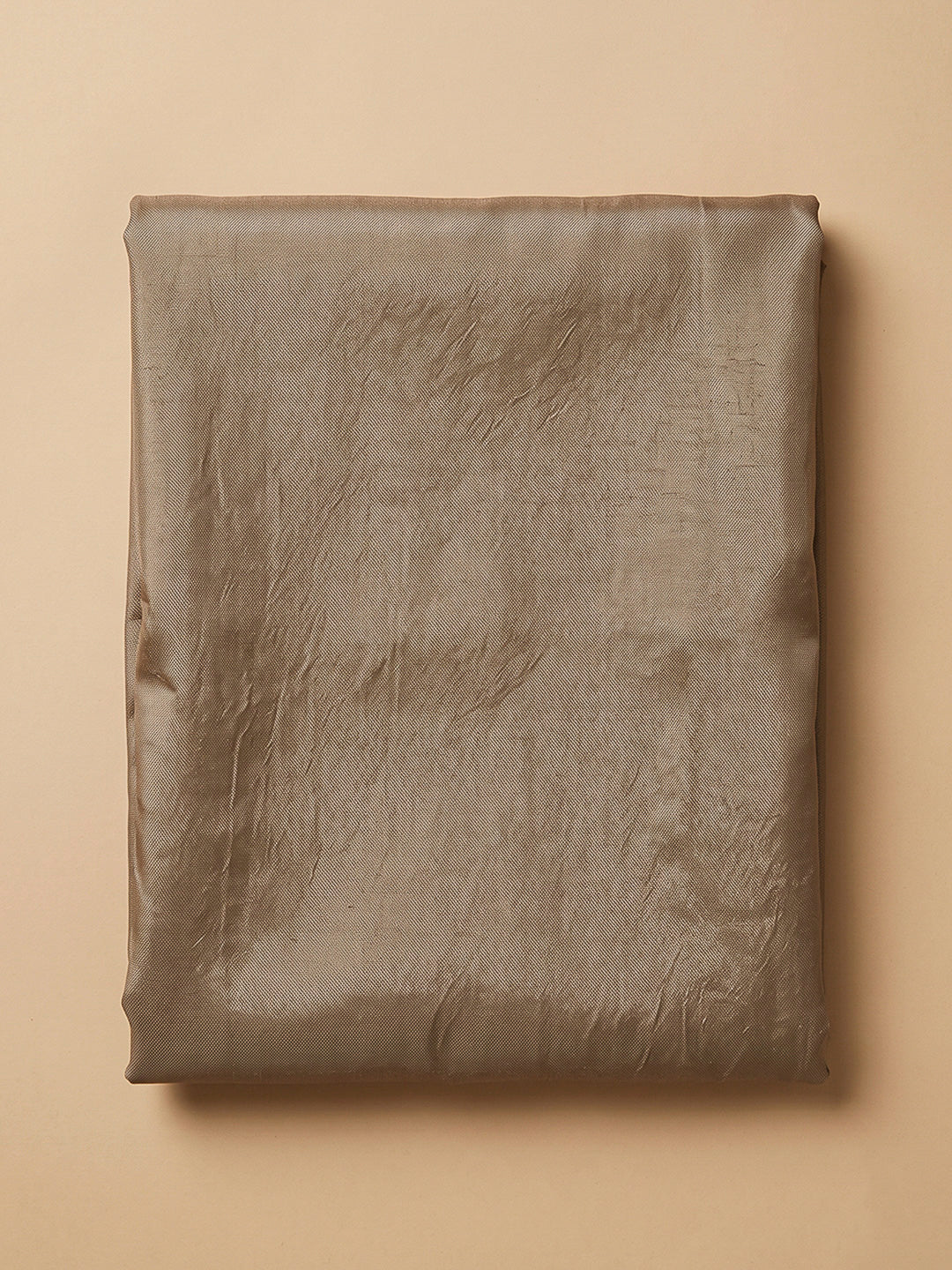 Brown Organza Embroidered Unstitched Dress Material