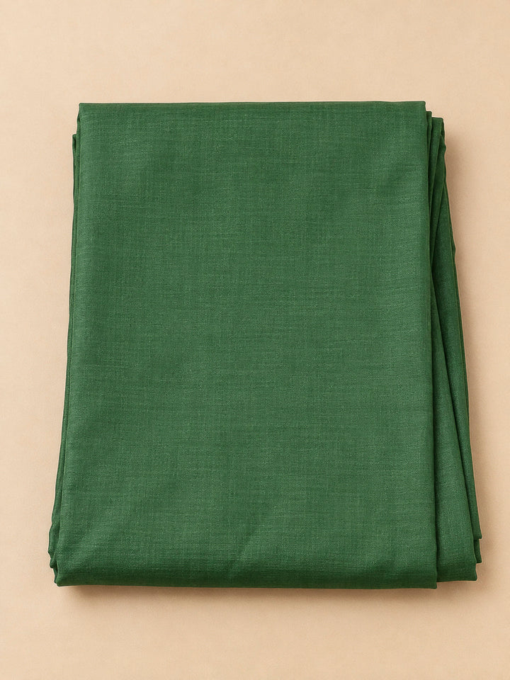 Green Chanderi Embroidered Unstitched Dress Material
