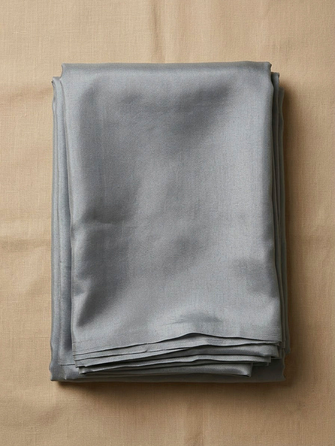 Grey Chanderi Embroidered Unstitched Dress Material