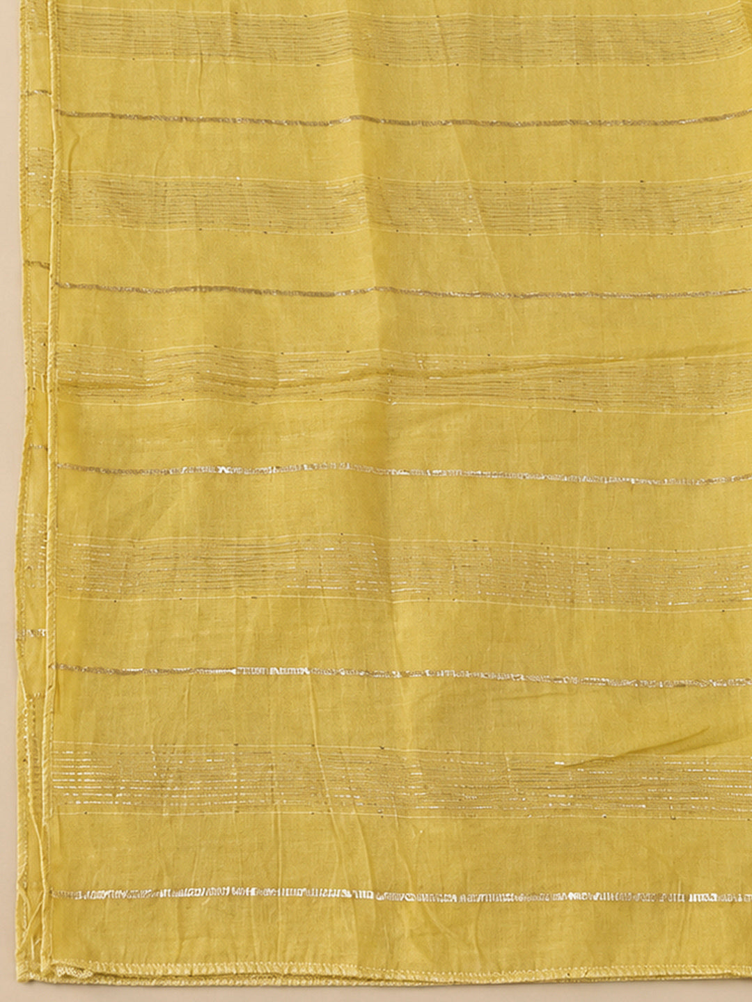 Yellow Chanderi Embroidered Unstitched Dress Material