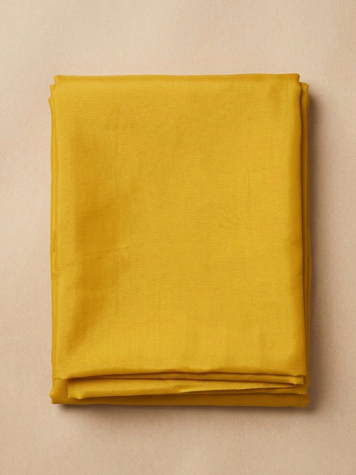 Mustard Cotton Blend Embroidered Unstitched Dress Material
