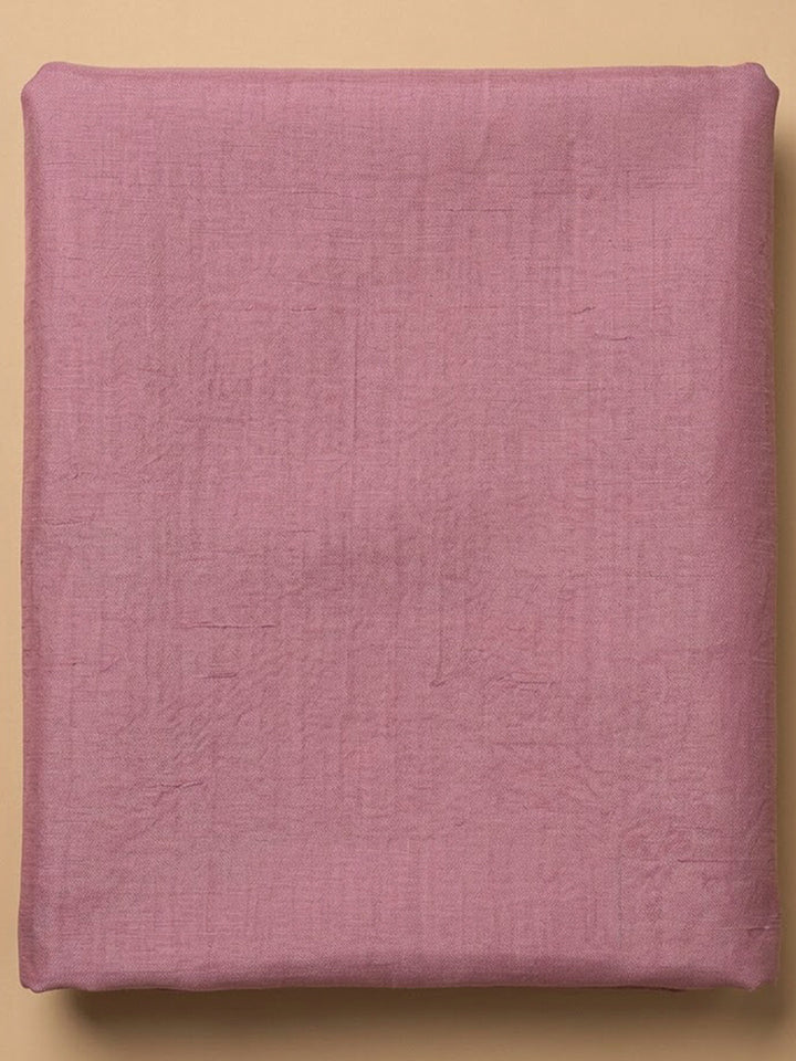 Onion Pink Tussar Printed Unstitched Dress Material