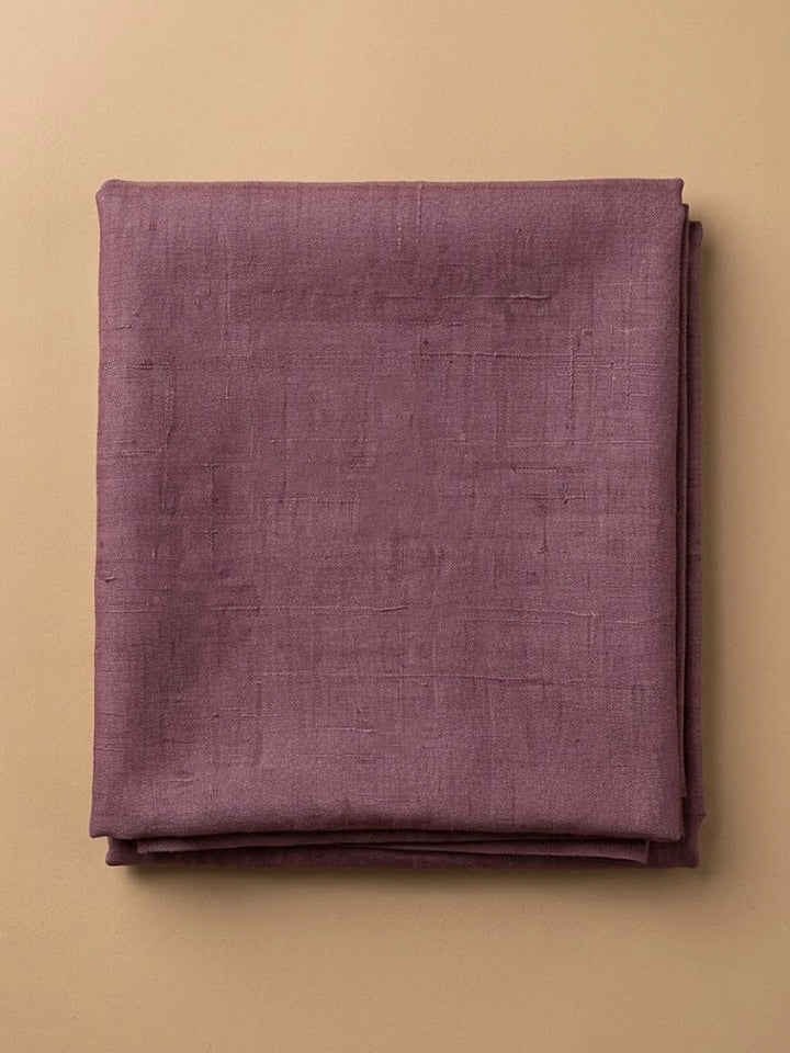 Purple Tussar Printed Unstitched Dress Material