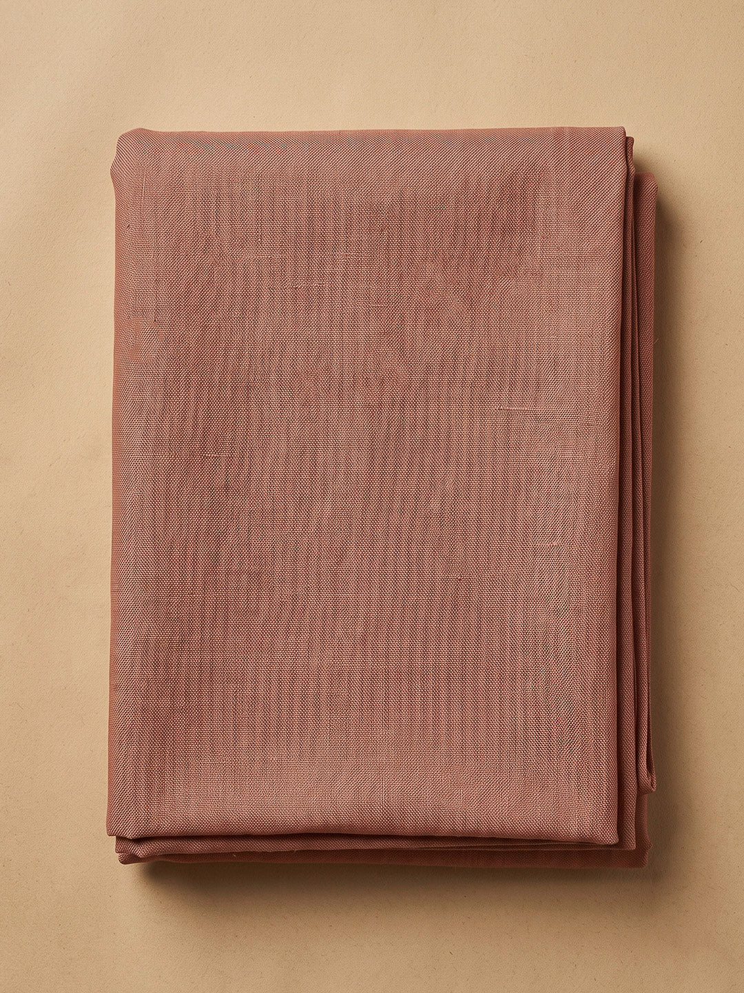 Rust Tussar Printed Unstitched Dress Material