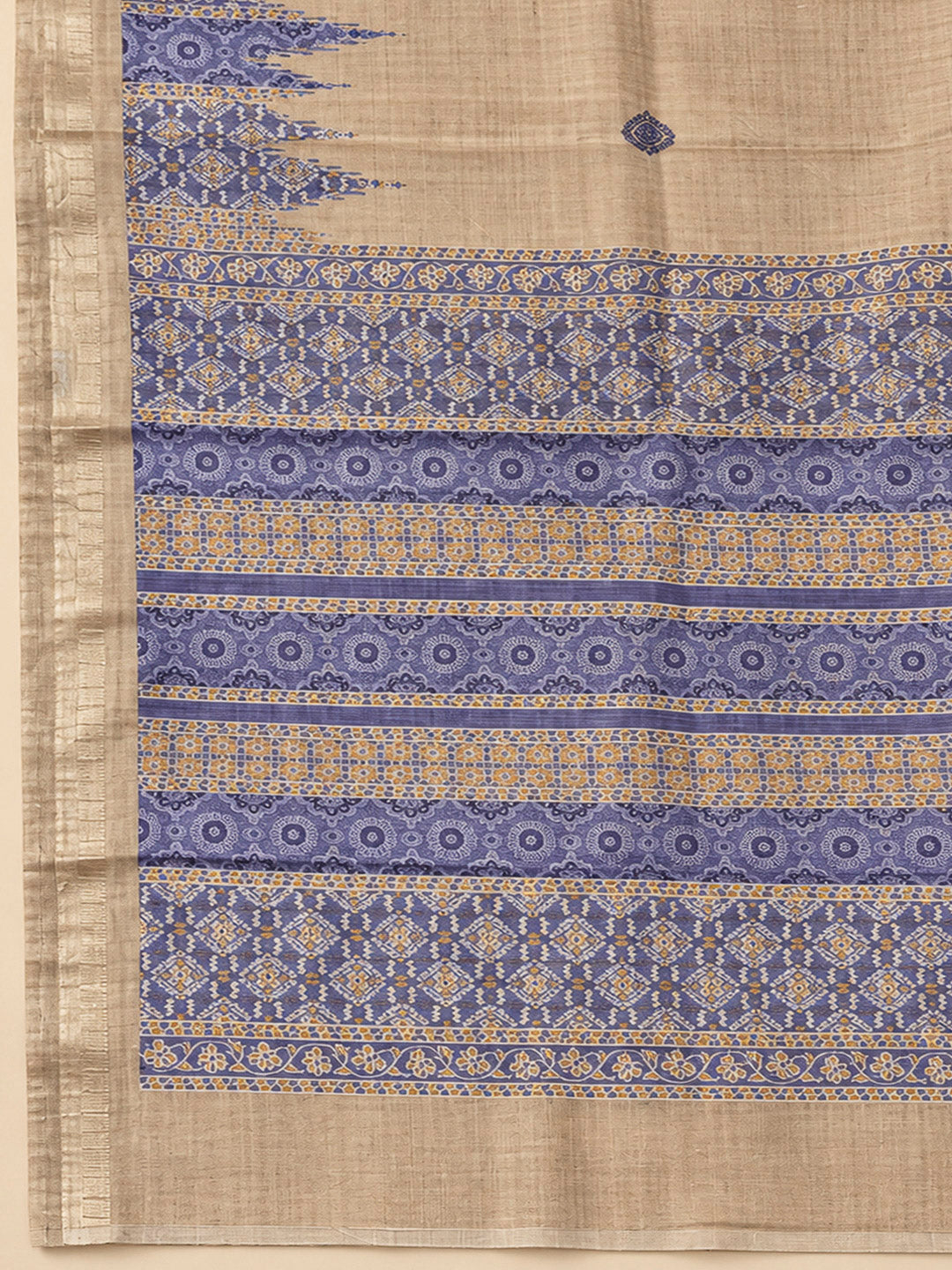 PurpleArt Silk Printed Unstitched Dress Material