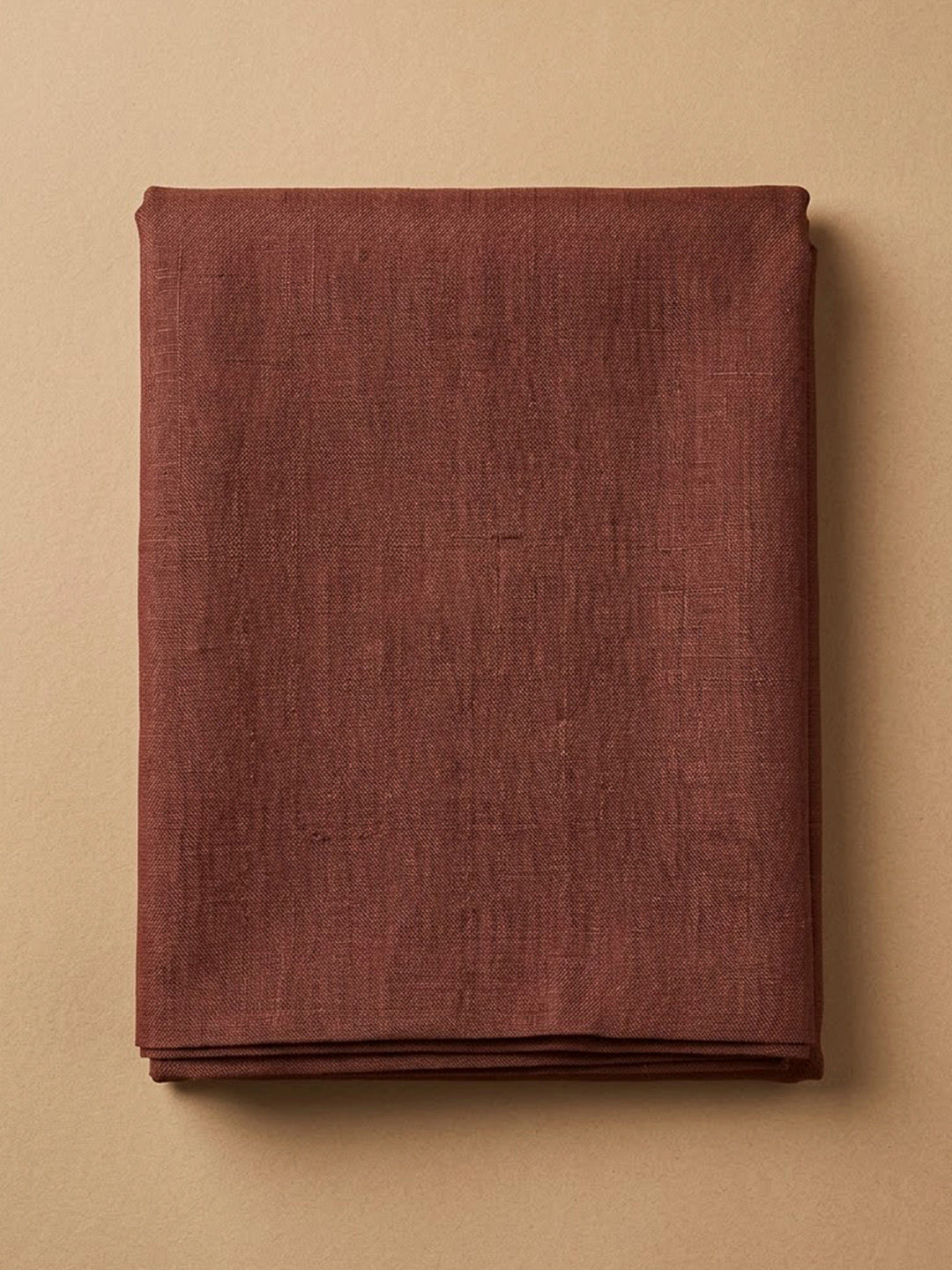 Brown Tussar Printed Unstitched Dress Material