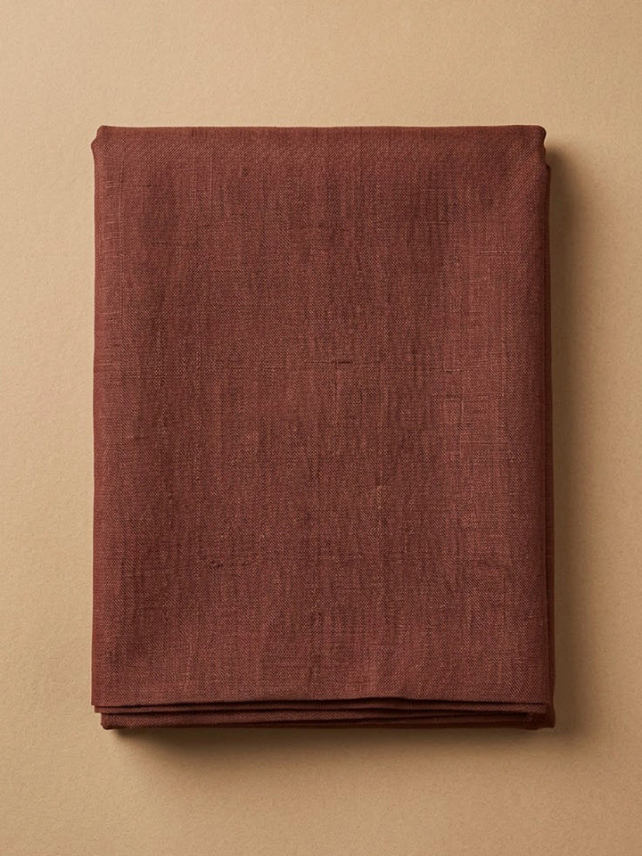 Brown Tussar Printed Unstitched Dress Material