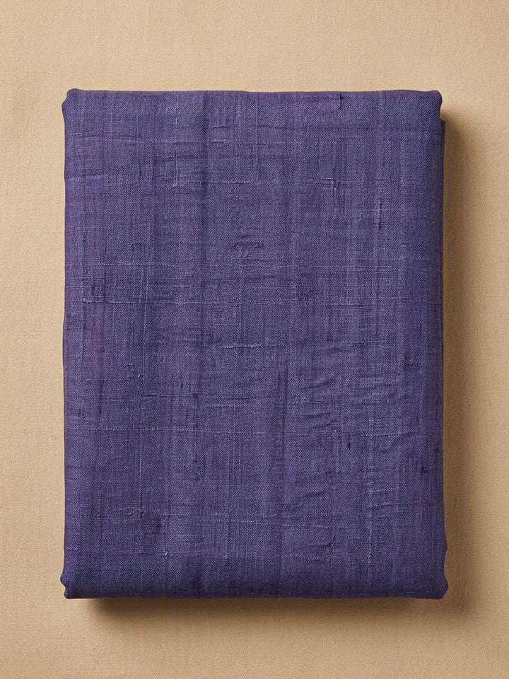Purple Tussar Printed Unstitched Dress Material