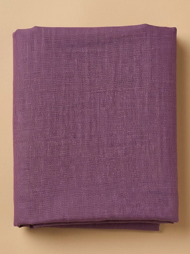Purple Tussar Printed Unstitched Dress Material