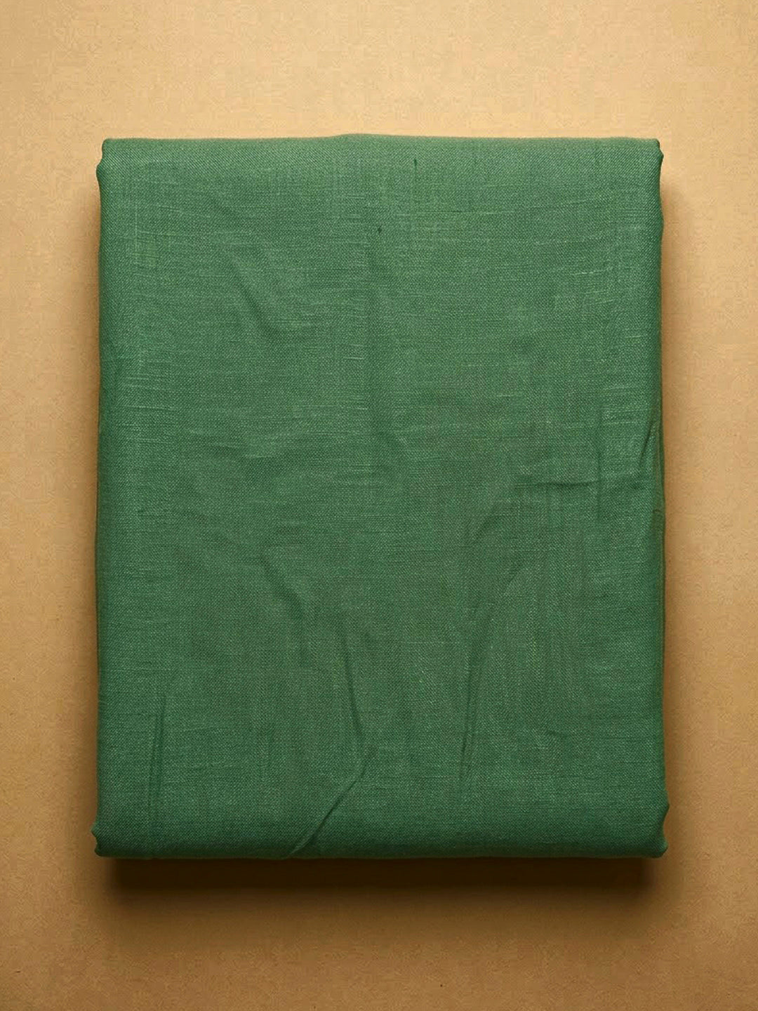 Green Cotton Blend Embroidered Unstitched Dress Material