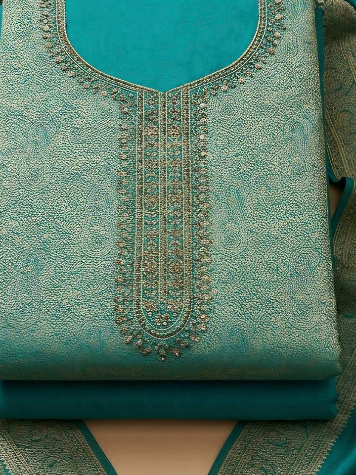 Firozee Cotton Blend Embroidered Unstitched Dress Material