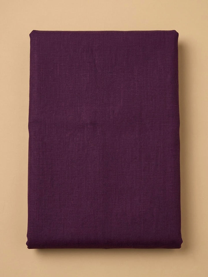 Purple Cotton Blend Embroidered Unstitched Dress Material