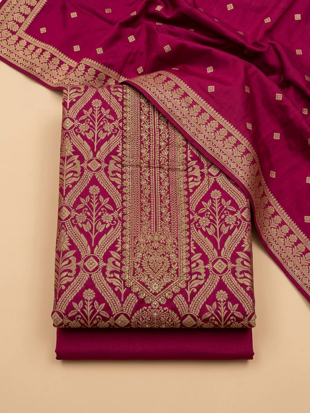 Rani Cotton Blend Embroidered Unstitched Dress Material